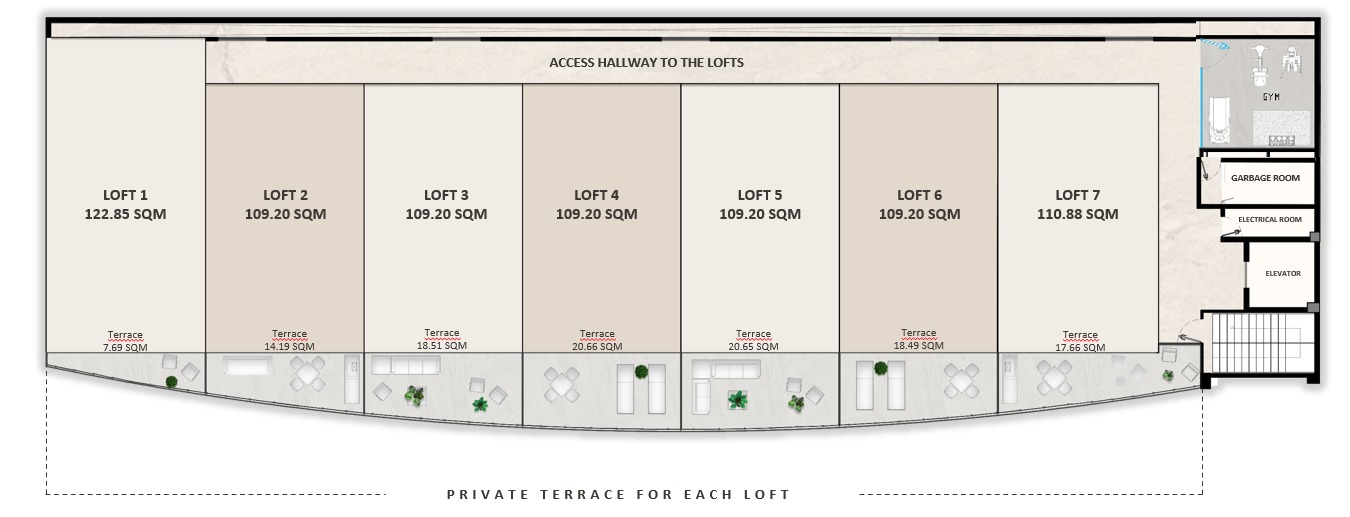 Loft apartments layout Oct 2024